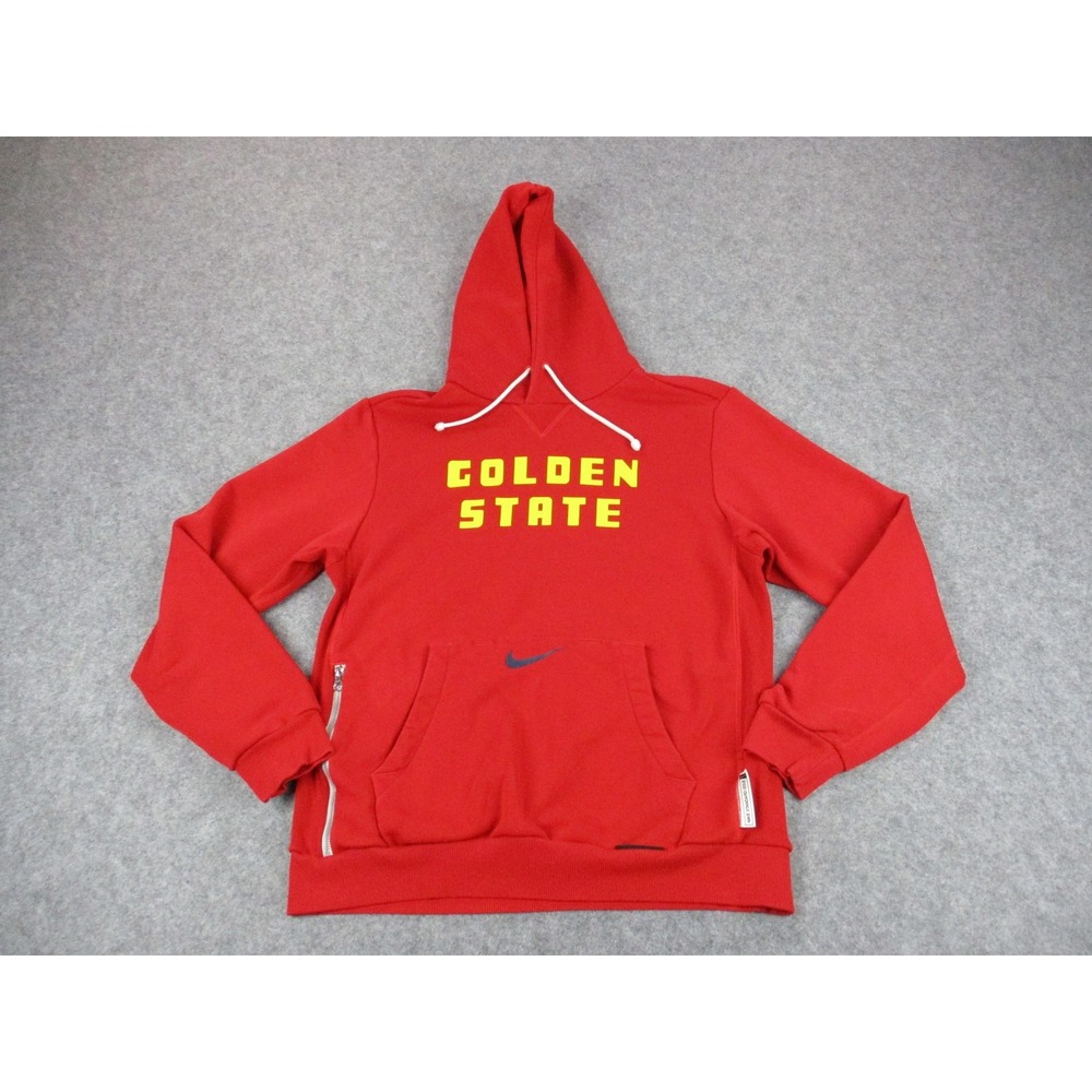 Golden State Warriors Hoodie Mens Medium Red Nike NBA Basketball Standard City